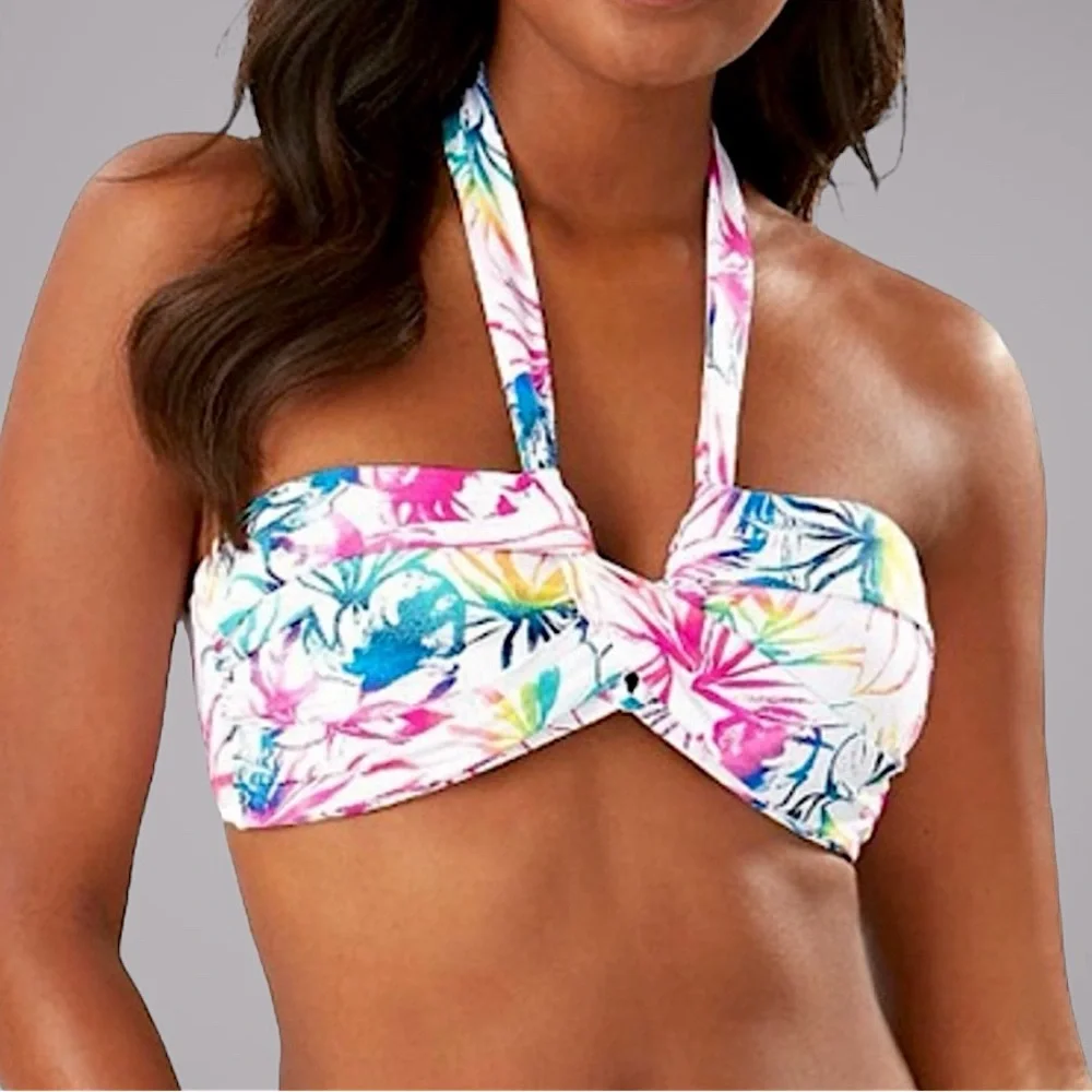 NWOT Tommy Bahama Rainbow Fronds Halter Bandeau Top